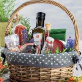 Cesto con manico stoffa
