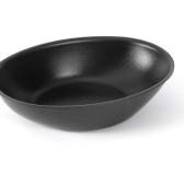 ABS Thekenschale matt-schwarz oval