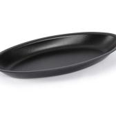 ABS Thekenschale matt-schwarz oval