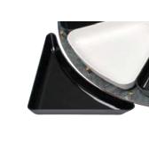 Schwarz gerundet Gr. 39 x 27,5 x 4 cm.