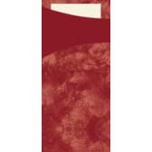 Colori: Sacchetto bordeaux, tovagliolo champagne